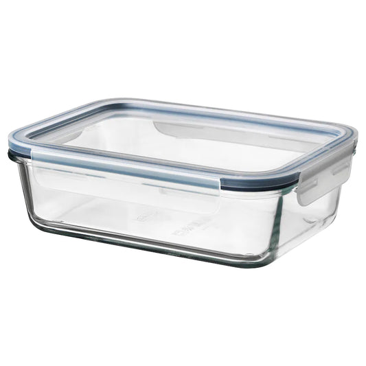 Boîte de conservation av couvercle, rectangulaire verre/plastique1.0 l