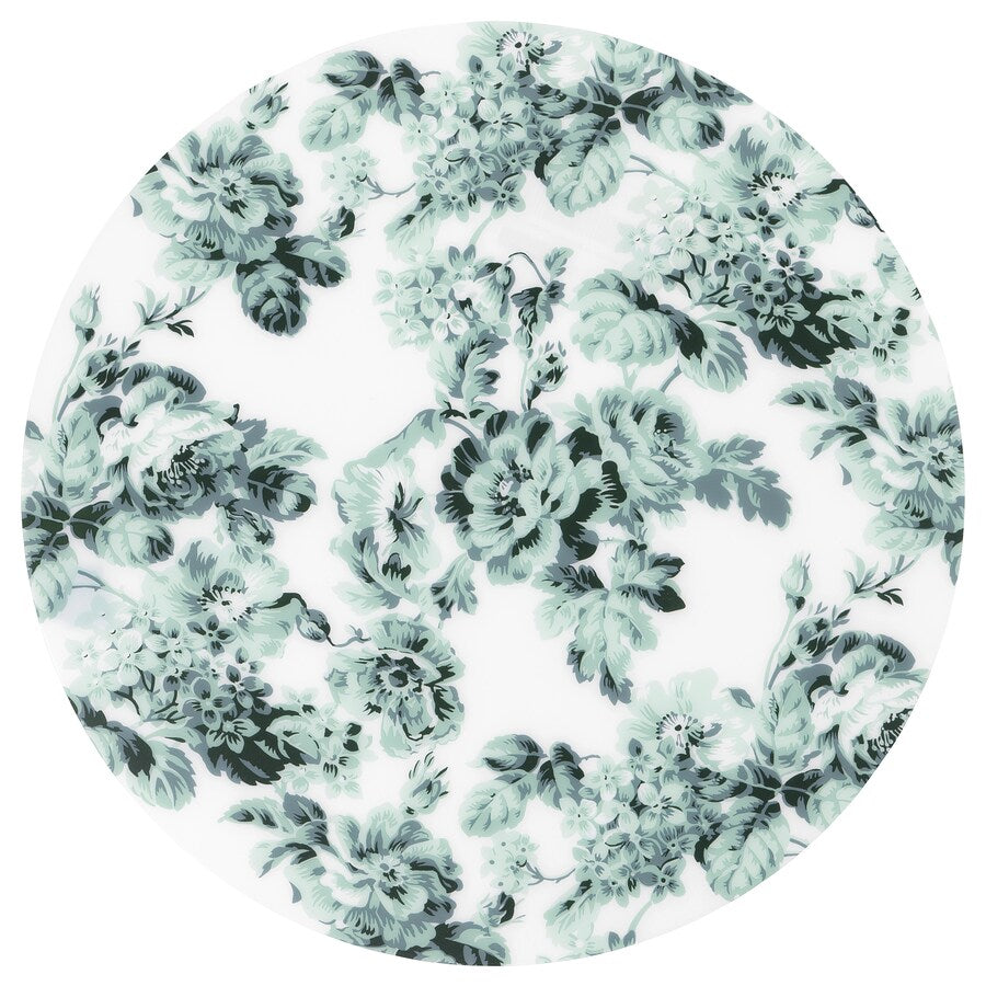 SMAKSINNE Set de table, blanc/vert/fleur37 cm